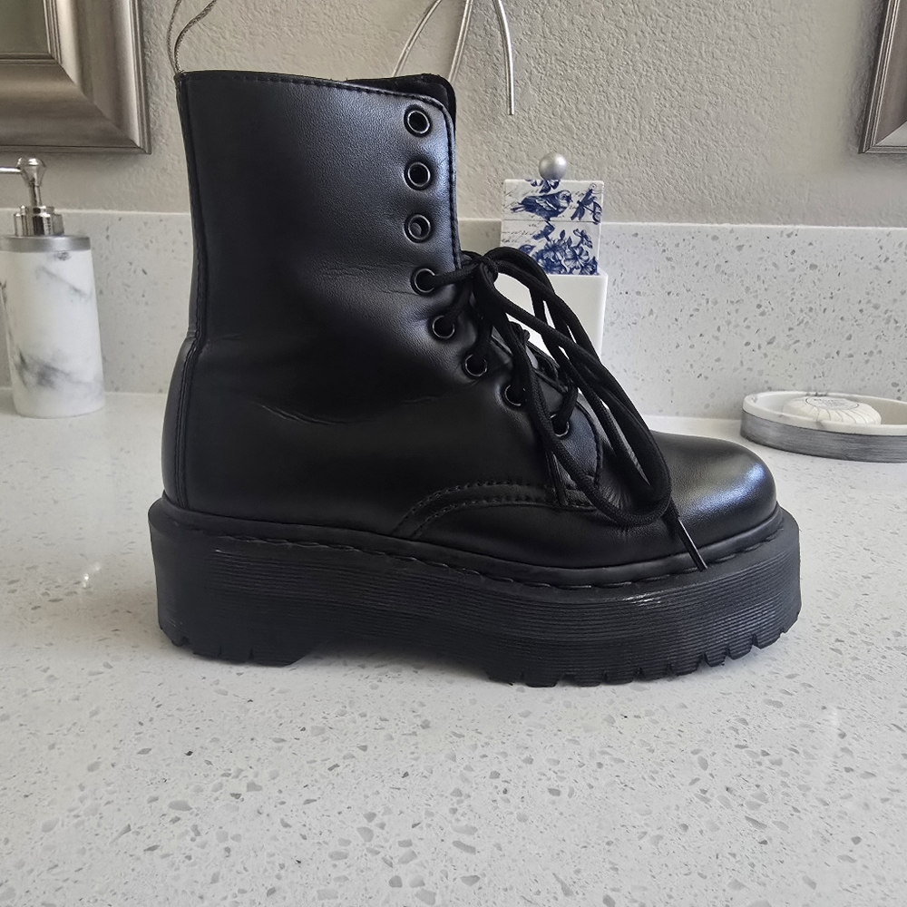 Dr. Martens Black Platform Ankle Boots